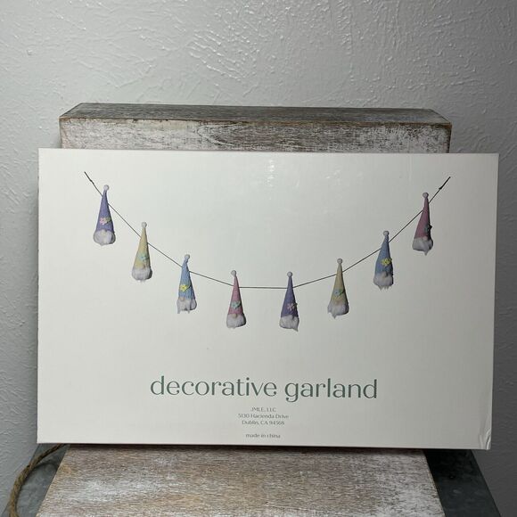 In Full Bloom Easter Gnomes Decorative Garland For Tables, Stairways 72" Long - Picture 2 of 12